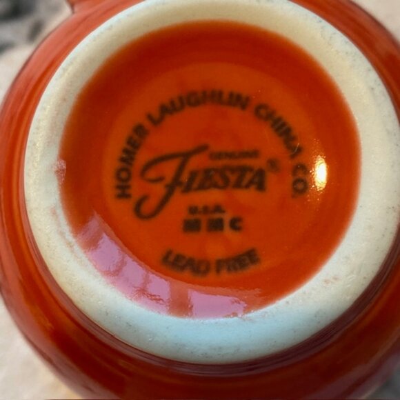 Fiestaware Cup & Saucer Set - Persimmon, circa 1998 production - Picture 2 of 6